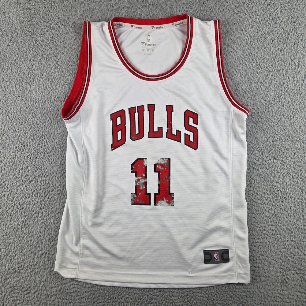 Chicago Bulls DeMar DeRozan Fanatics NBA Jersey Youth XL‎ White - Distressed
